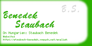 benedek staubach business card